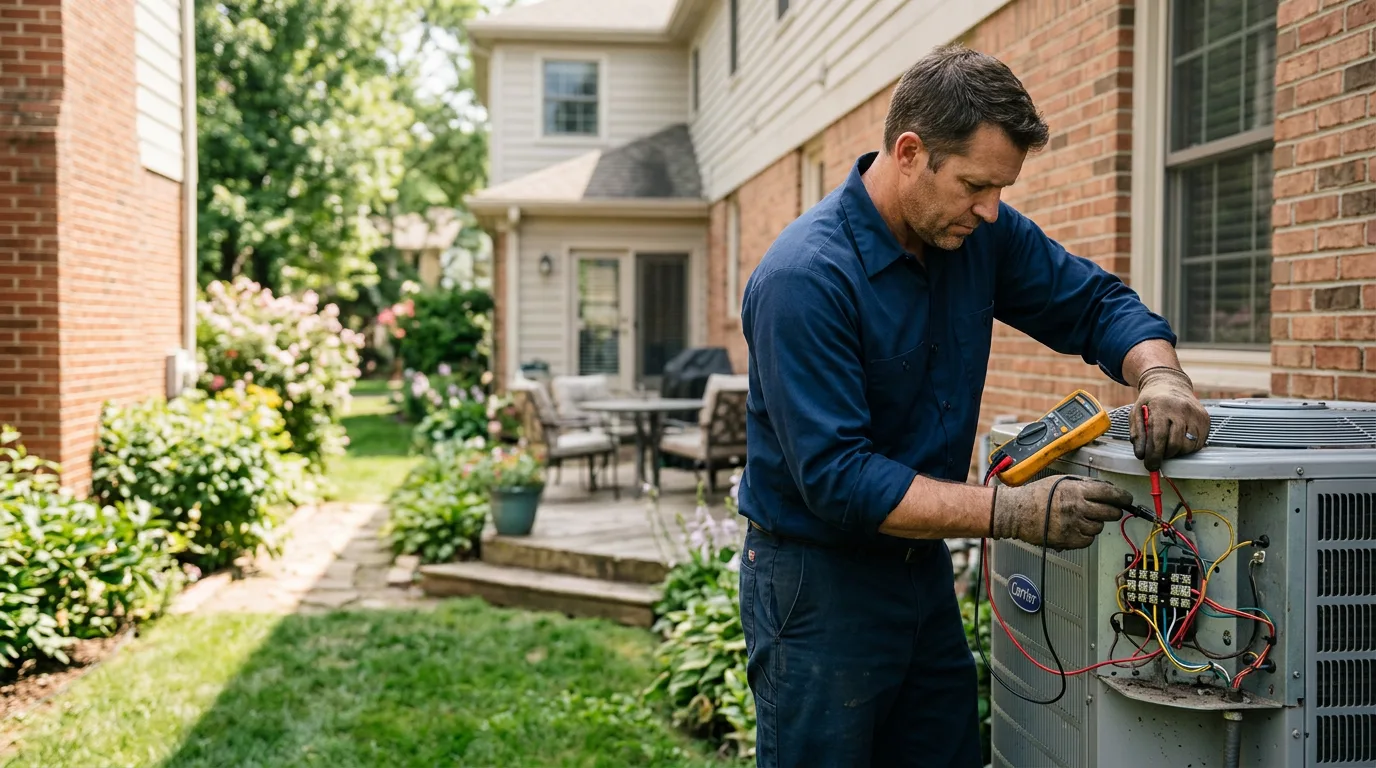 HVAC technician working near Waukegan, IL